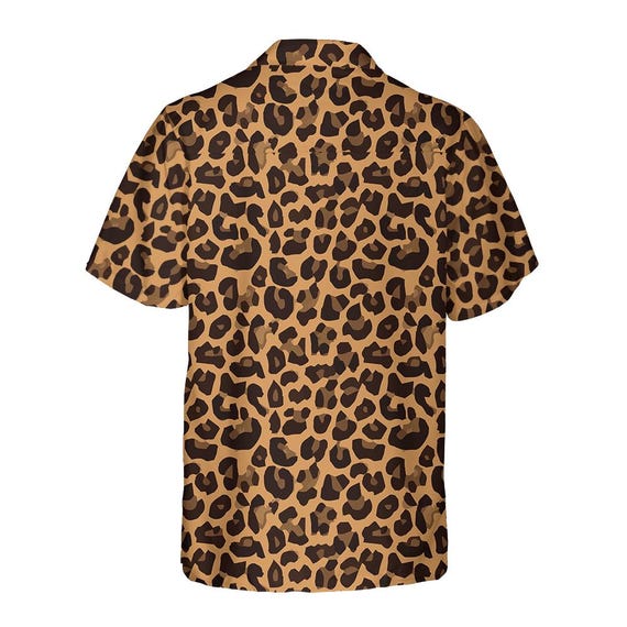 Leopard Print Hawaiian Shirt: Animal Lover Outfit - Etsy