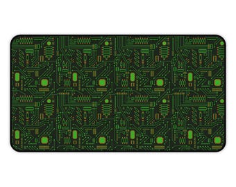 Tapete de escritorio con circuito impreso: decoración para el espacio de trabajo de un programador geek