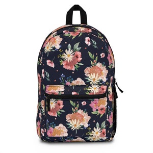 DnD Dice Flower Pattern Backpack: Dungeons and Dragons Bag