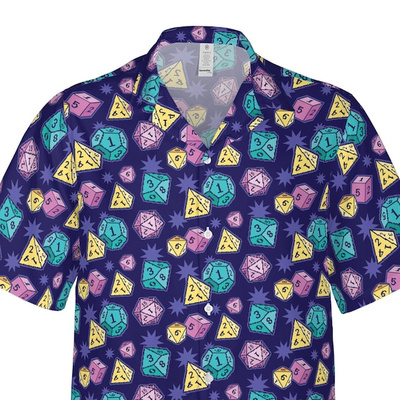Dnd Dice Hawaiian Shirt: Pixel Dungeons and Dragons Button Up - Etsy