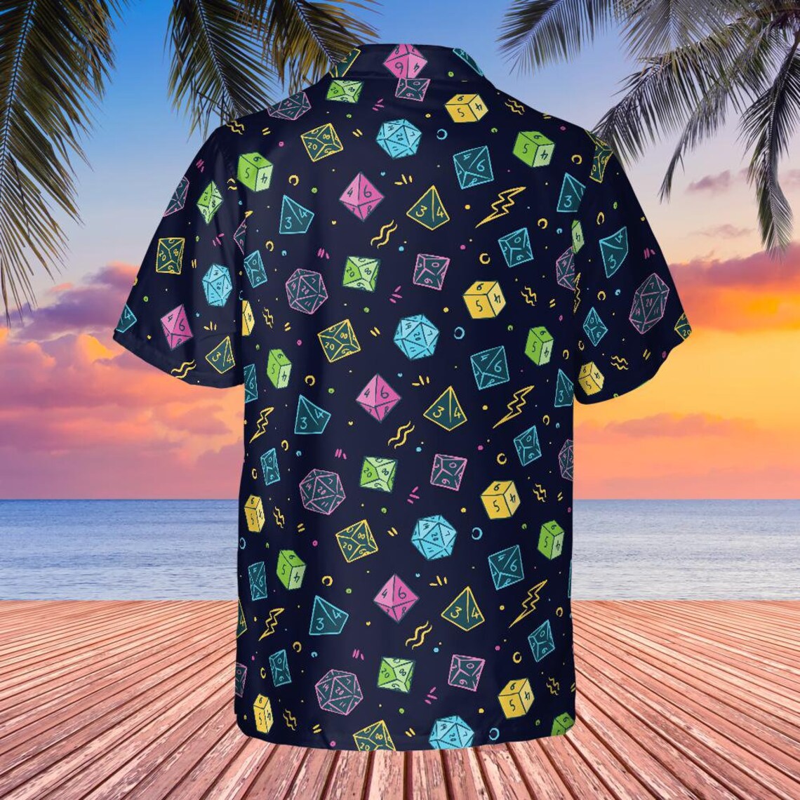 Dnd Hawaiian Shirt Dnd Shirt Dice Shirt Dice Shirt - Etsy