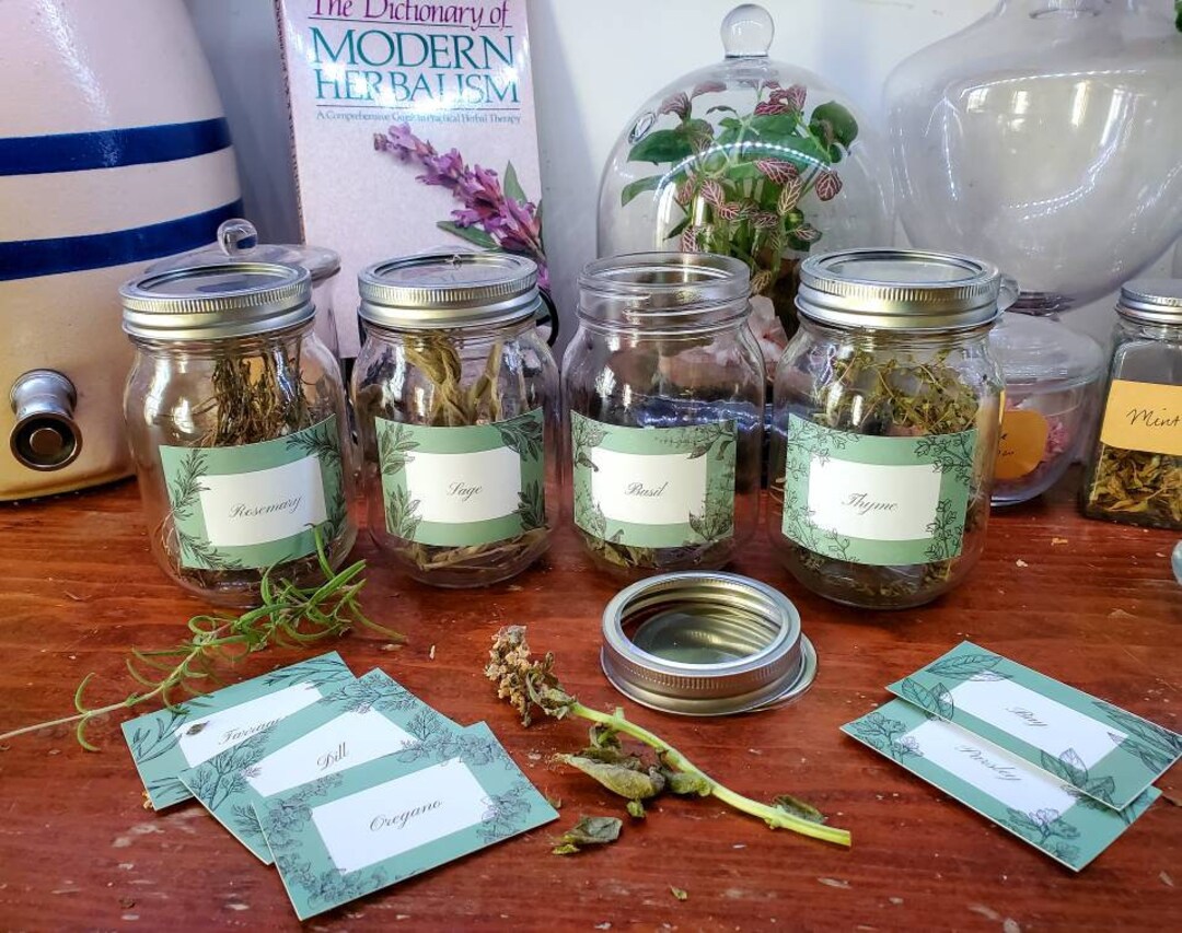 Herb Jar Labels Etsy