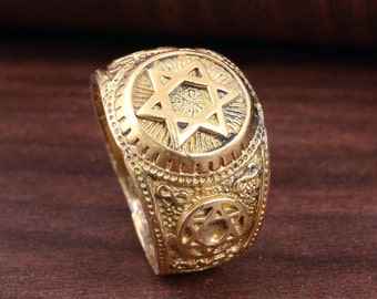 Star of David Signet Ring: Jewish Talisman Amulet