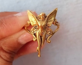 Angel Brass Ring,Handmade Ring,Vintage Rings,Boho Rings,Minimalist Ring,Gift Ring,Anniversary Ring,Wedding Ring,Deco Ring,Gift For Her