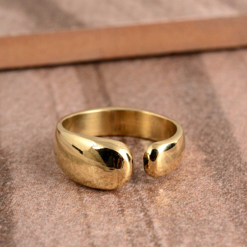 Gold Zehenring, Einzel oder Satz von zwei Zehenringen, Gold gefüllter Zehenring, einstellbarer Ring, Geschenk für sie. Bild 3