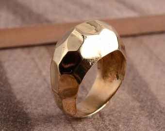 Gold Dome Statement Ring: Chunky Band Ring