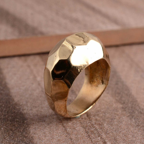 Gold Dome Ring, Dome Band Ring, Statement Ring, Crescent Dome Ring, Chunky Ring, Large Dome Ring, Classic Dome Ring, Gold Ring