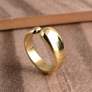 Gold Zehenring, Einzel oder Satz von zwei Zehenringen, Gold gefüllter Zehenring, einstellbarer Ring, Geschenk für sie. Bild 5