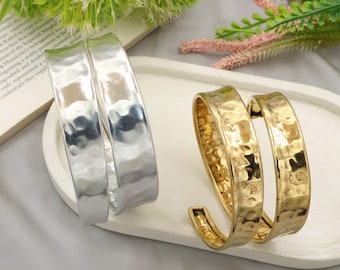 Hammered Brass Arm Bracelet: Boho Tribal Spiral Bangle (Adjustable)