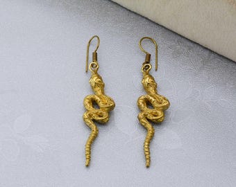 Orecchini in bronzo a spirale a forma di serpente | Federica Rossi Jewels