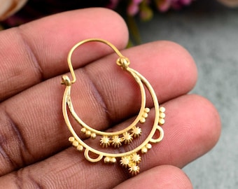 Mandala Hoop Earrings: Handmade Tribal Boho Jewelry