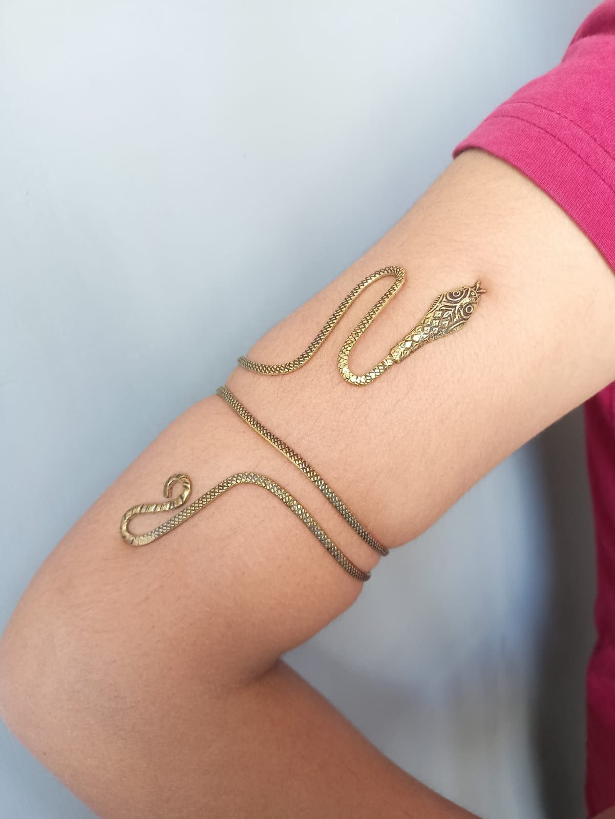 Snake Cuff Bracelet, Gold Snake Bracelet, Snake Arm Cuff, Boho Cuff  Bracelet, Arm Cuff Gold, Upper Arm Cuff, Upper Arm Bracelet, Open Cuff.. 