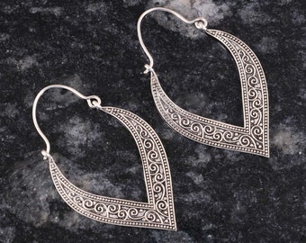 Olive leaf earrings pair, handmade, silver, Greek symbol earrings, wedding earrings