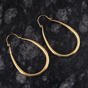 Oval  Earrings, Hoop Earrings, Gold Modern Earrings, Chunky Hoop Earrings, Christmas Gift, Special Occasion Gifts, Gift for Her