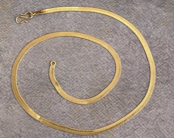 Minimalist Gold Snake Chain Necklace: Adjustable Choker