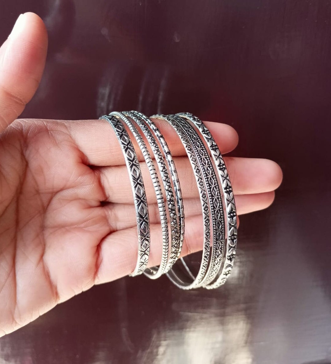 Sterling Silver Bangles, 7 Design Bangles, Bangle Bracelet