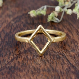 Geometric Rhombus Gold filled Ring