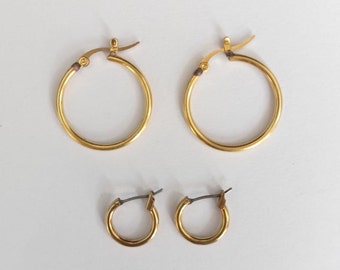 Gold Hoop Earrings, Circle Earrings, Minimalist Earrings, Dainty Earrings, Open Circle Earrings, Small Round Earrings, Mothers Day Gift