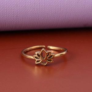 Flower Toe Ring, Gold Filled Adjustable Toe Ring, Knuckle Ring, Foot Jewelry, Summer Jewelry, Body Jewelry, Foot Ring image 3