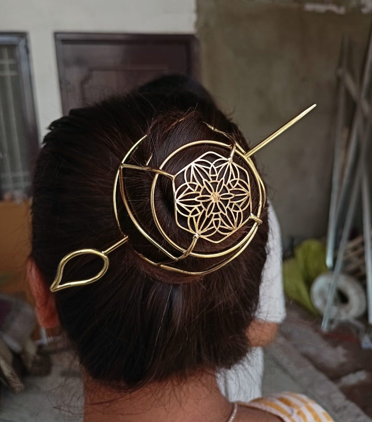 Bridal BUN CUFF / Headband. Low-Bun Hairstyles: A Timeless Choice for Brides in 2025  main image 3