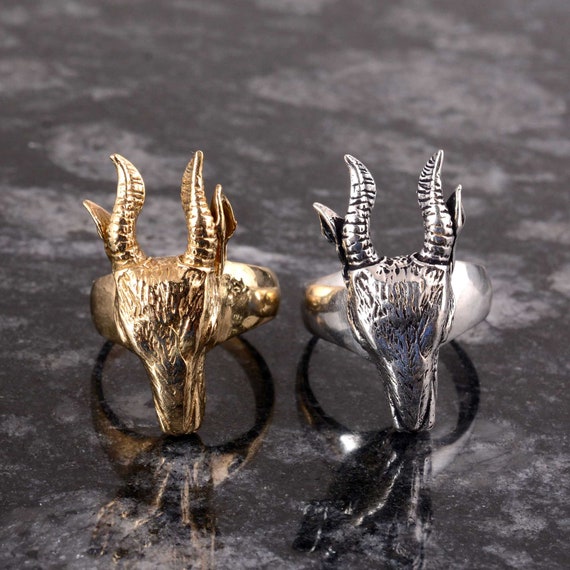 Ram skull best sale ring