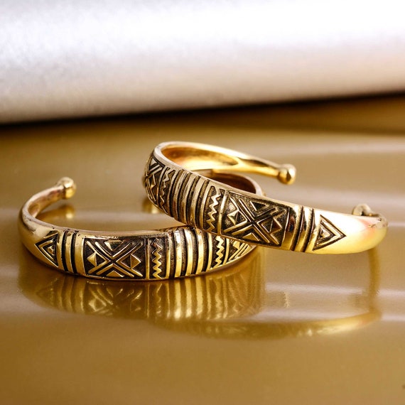 Simple Solid Brass Bracelet, Bangle, Boho, Ethnic, Rustic, Bohemian, Hippie, Gypsy, Jewellery, handmade jewelry