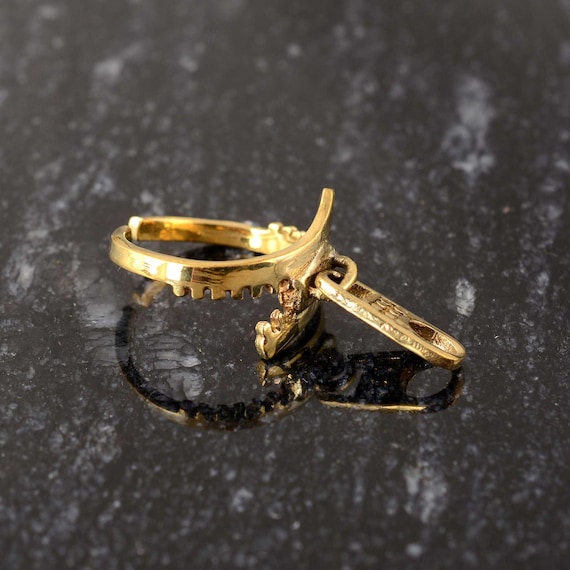【oan】golden ring zip-up Golden Zip Zipper Ring, Modern Zip Ring, Fancy Ring