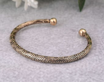 Brass Adjustable Multi Spiral Bracelet, Spiral Patterned Bracelet, Bangle Bracelet, Adjustable Brass Bracelet, Brass Findings