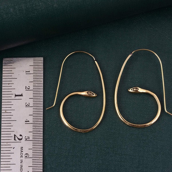 Gold Snake Earrngs Snake Earrngs 14K Gold Stud Earrngs - Etsy