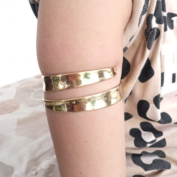 Gold Upper Arm Band - Gold Arm Cuff Minimalist