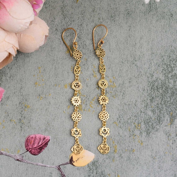 Chakra Symbol Dangle Earrings Chakra Symbol Dangle Earrings