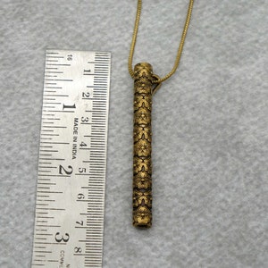 Straw Tubes Gold Necklace, Cocktail Brass Straw, Father&#39;s Day Gift, Bullet Tube Straw, Tube Pipe Pendant, Tube Pendant