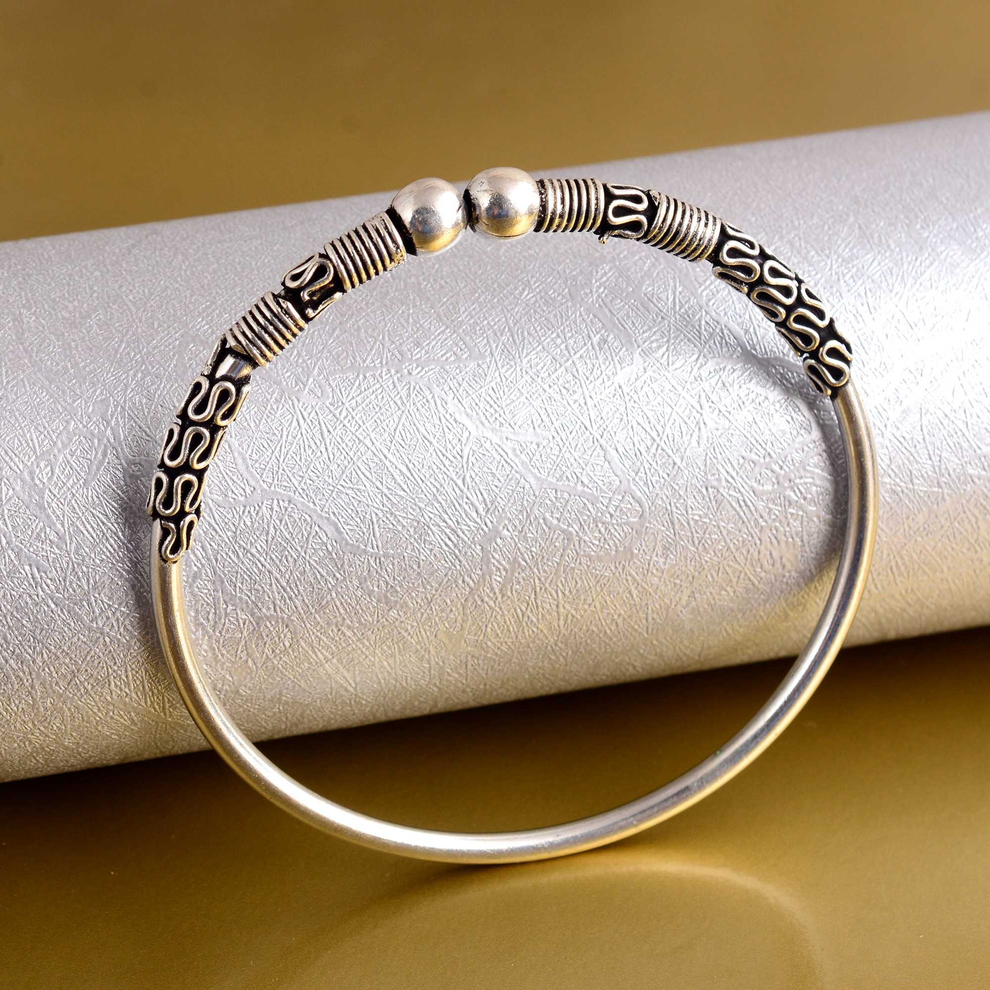 Oxidized Silver Bangles: Boho Tribal Indian Jewelry - Etsy