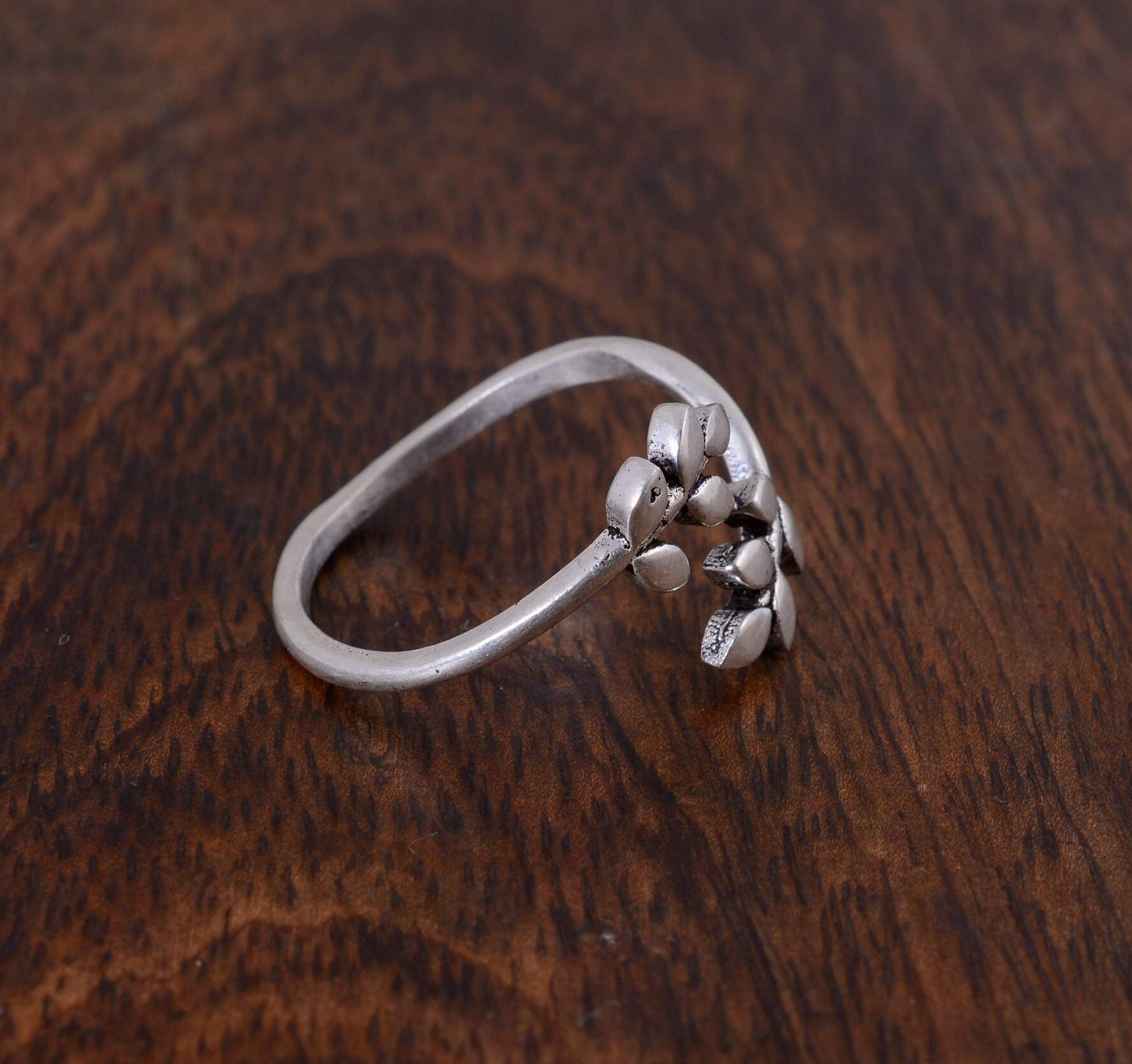Leaf Toe Ring, 925 Silver Toe Ring, Toe Ring for Women, Open