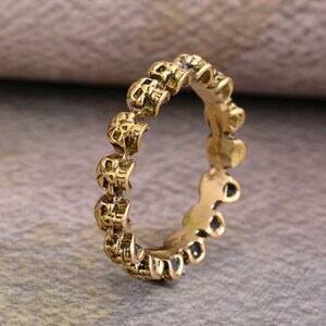 Gothic Skull Ring, Gold Skull Ring, Multi Skull ring, Handmade jewelry, Personalized gift, Halloween gift, Women skull ring, Men skull ring