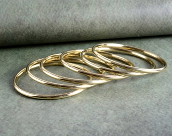 Indian Gold Filled Bangle: Stacking Bracelet