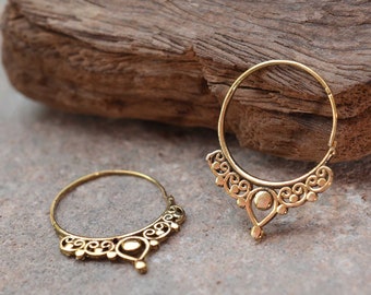 Boho Mandala Creolen: Ethnische Goldcreolen