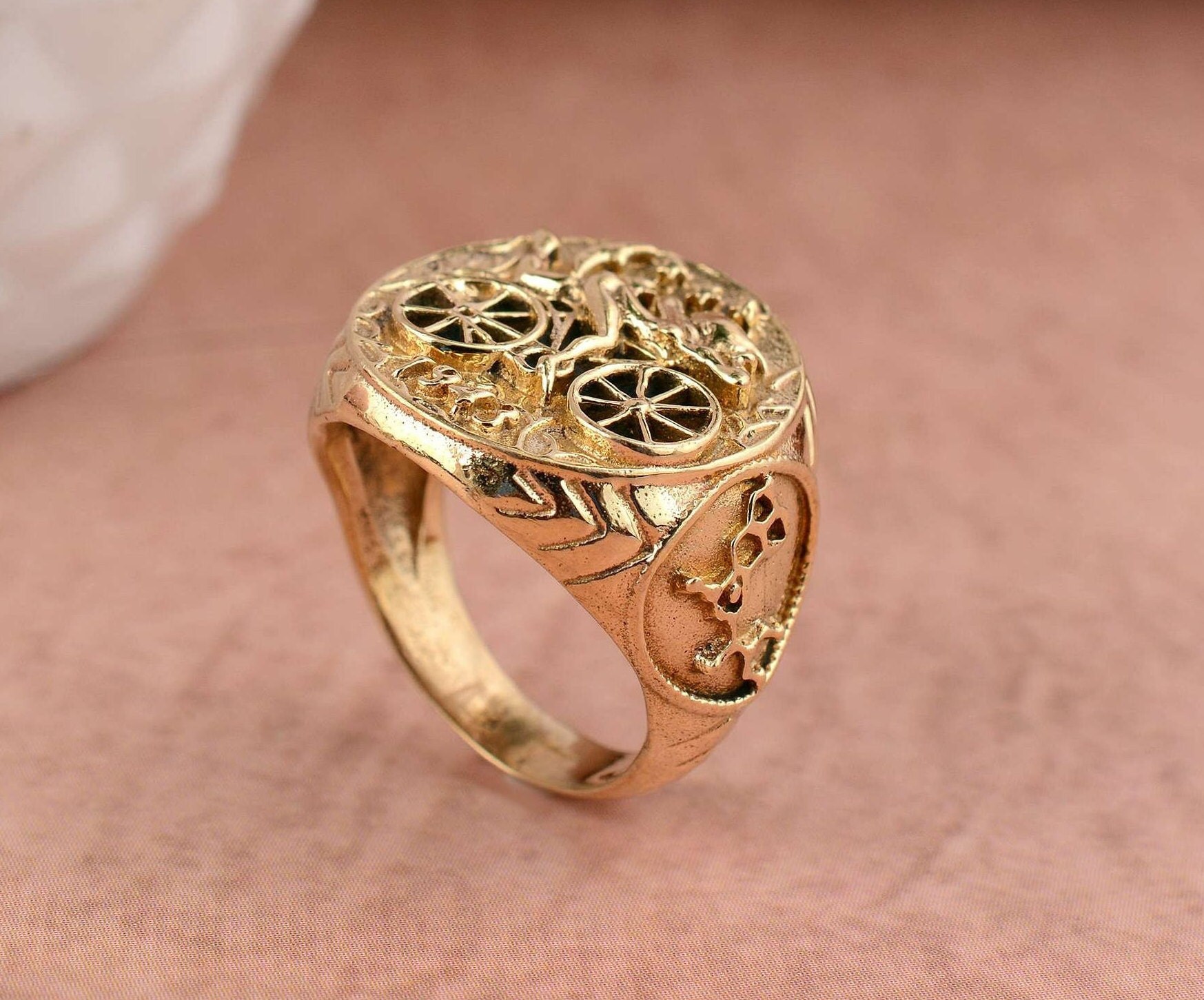Brass biker rings discount