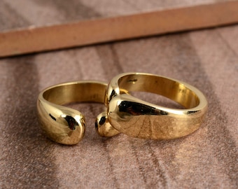 Gold Toe Ring, Single OR Set of Two Toe Rings, Gold Filled Toe Ring, Adjustable Ring, Gift for her.