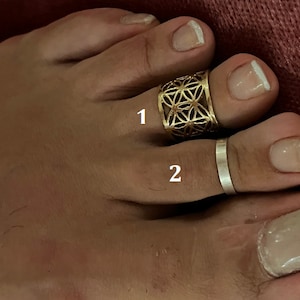 Adjustable Toe Ring, Mandala Toe Ring, Gold Flower Toe Rings, Toe Ring, Foot Accessories, Foot Ring, Ring, Brass Ring , Foot Jewelry