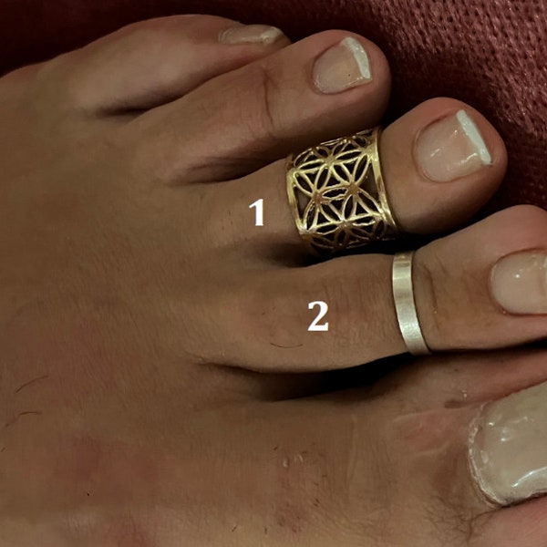 Adjustable Toe Ring, Mandala Toe Ring, Gold Flower Toe Rings, Toe Ring, Foot Accessories, Foot Ring, Ring, Brass Ring , Foot Jewelry