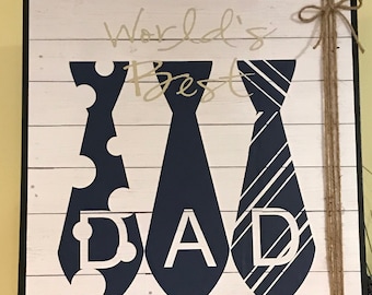 Fathers Day Gift, Dad Appreciation, Father Sign, Honoring Dad, FatherBirthday Gift, Worlds Best Dad, Dad Office Sign