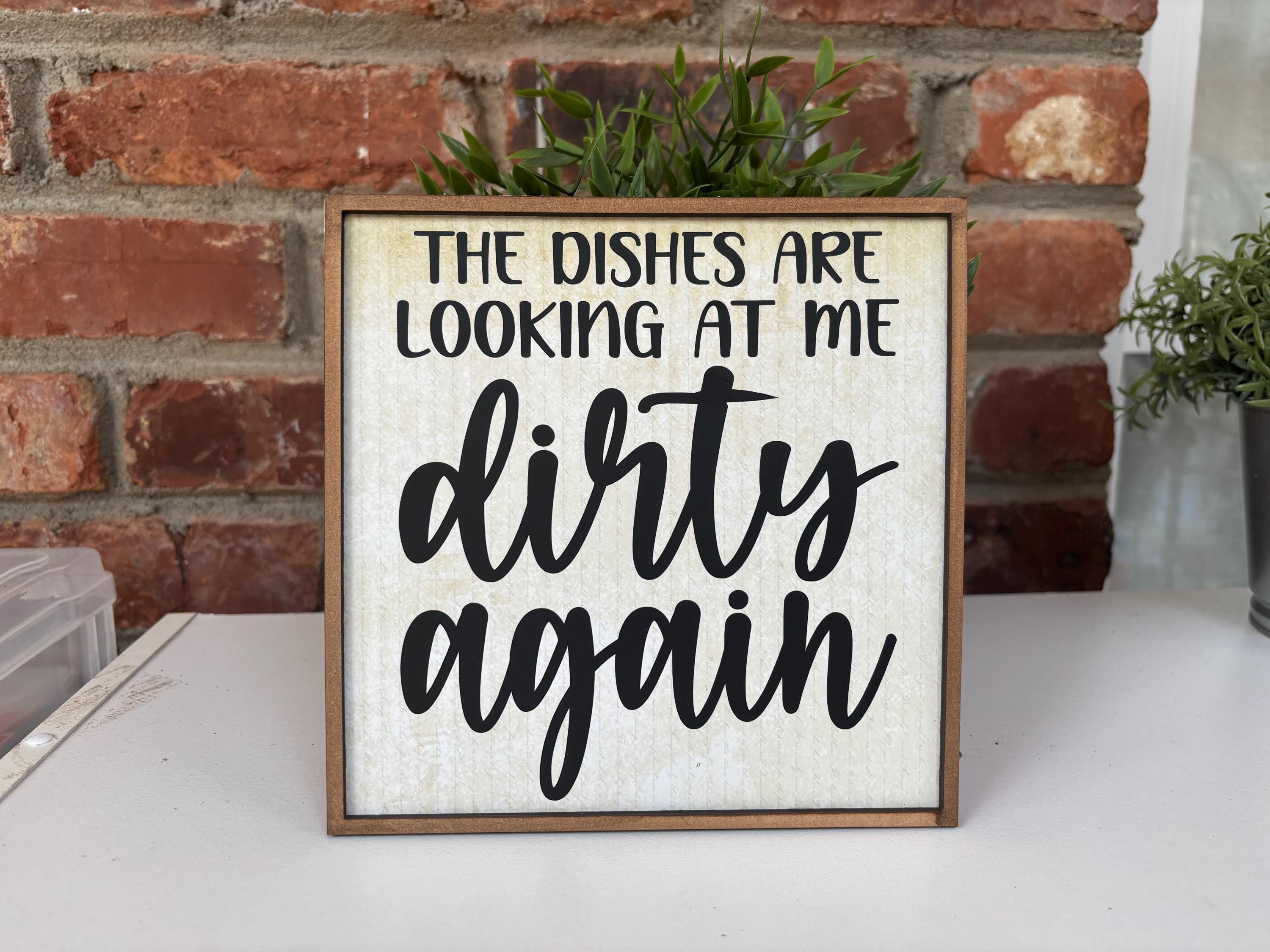 Fun Kitchen Signs, Wood Framed Wall Hanger or Shelf Sitter, Funny ...