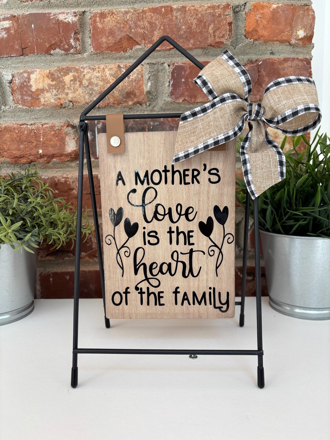 A Mothers Love is the Heart of the Family Sign, Wood Sign in A-frame ...