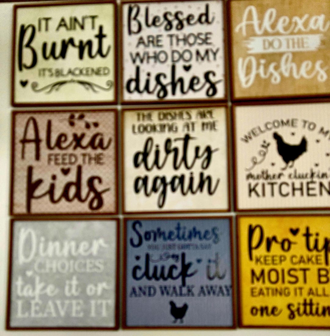 Fun Kitchen Signs, Wood Framed Wall Hanger or Shelf Sitter, Funny ...