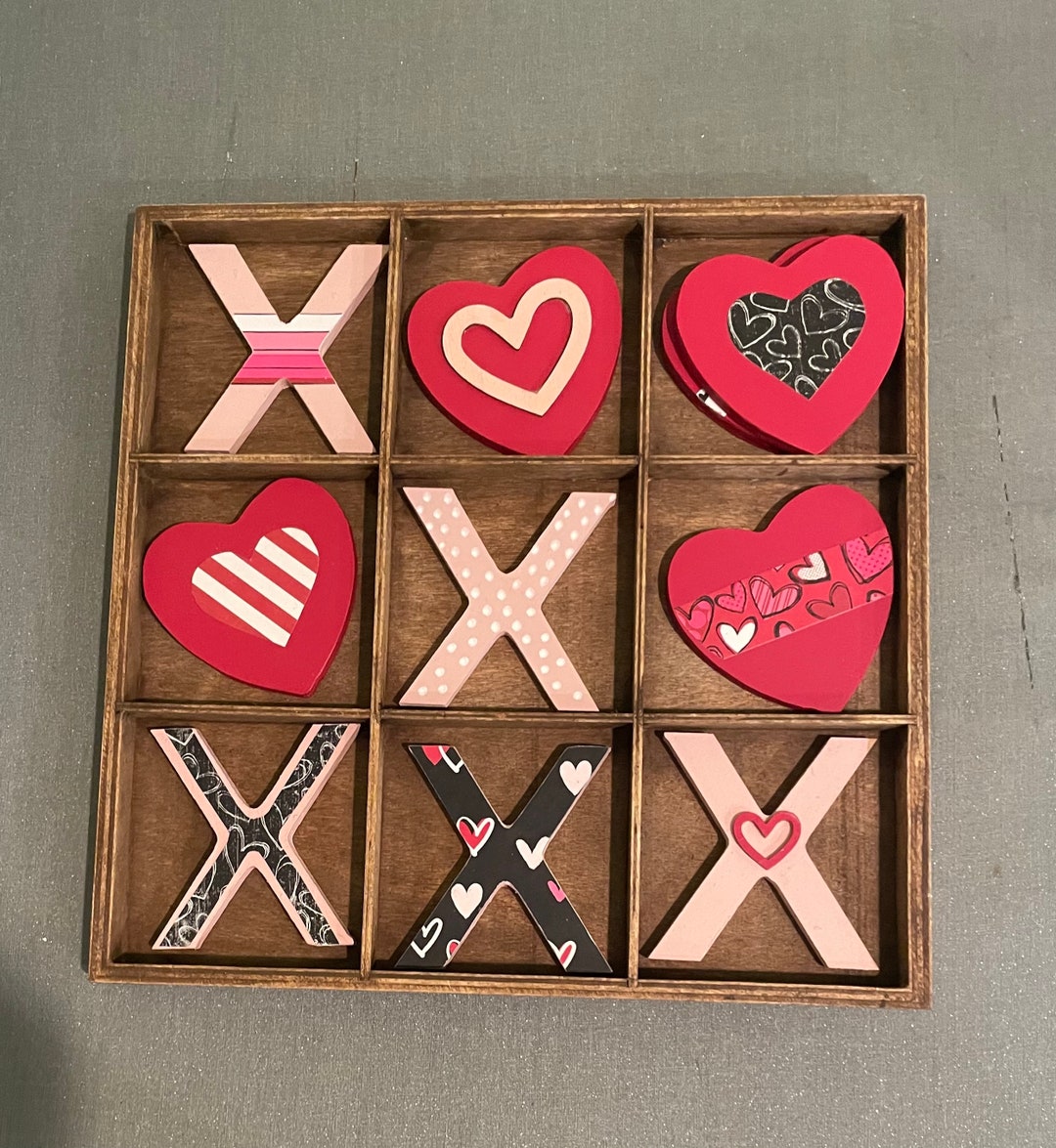 Valentines Tic-tac-toe Set Valentines Kids Game Childrens - Etsy