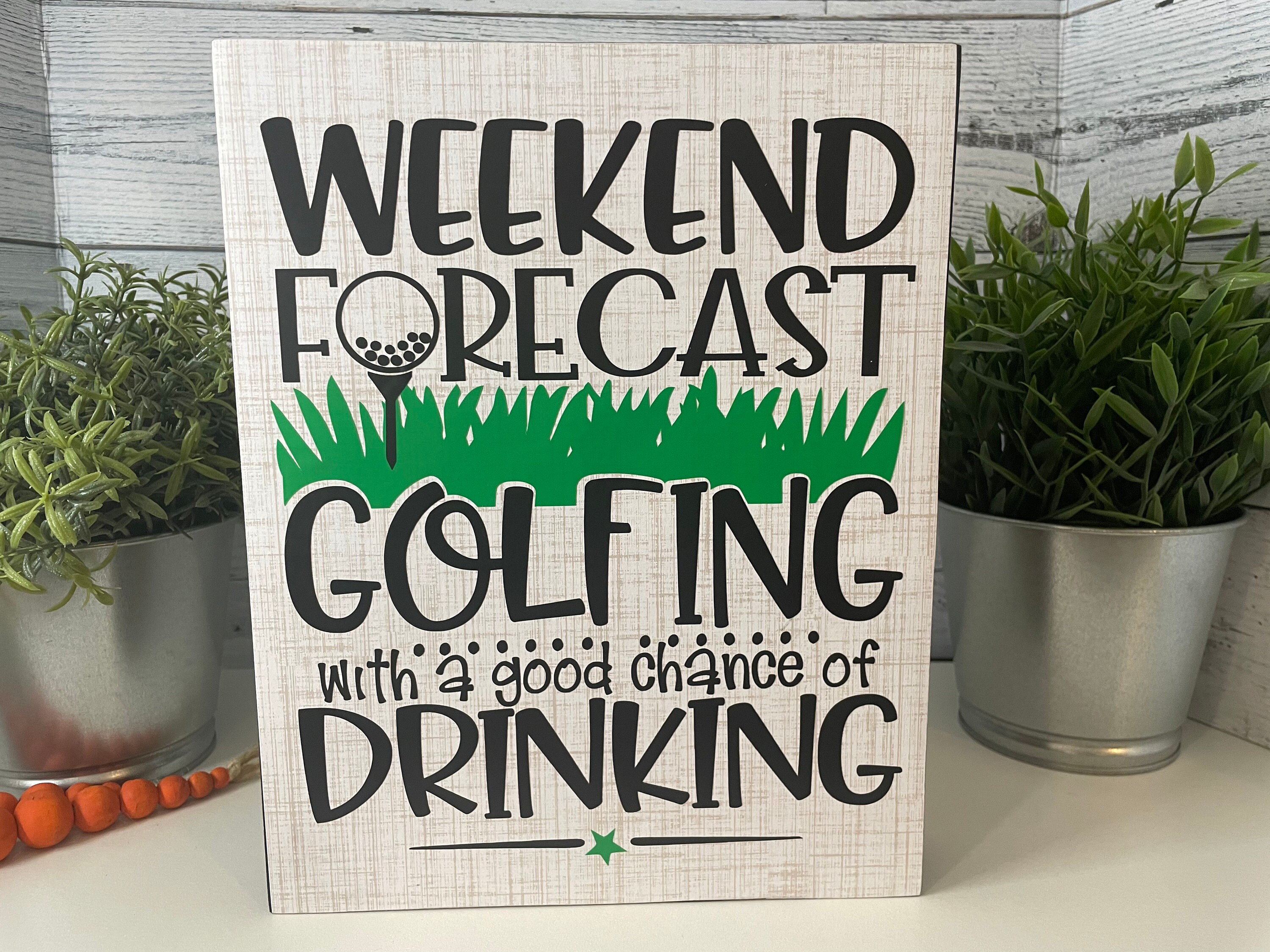 Weekend Golfing Weekend Forecast Golfing With A Good Chance of Drinking - Etsy