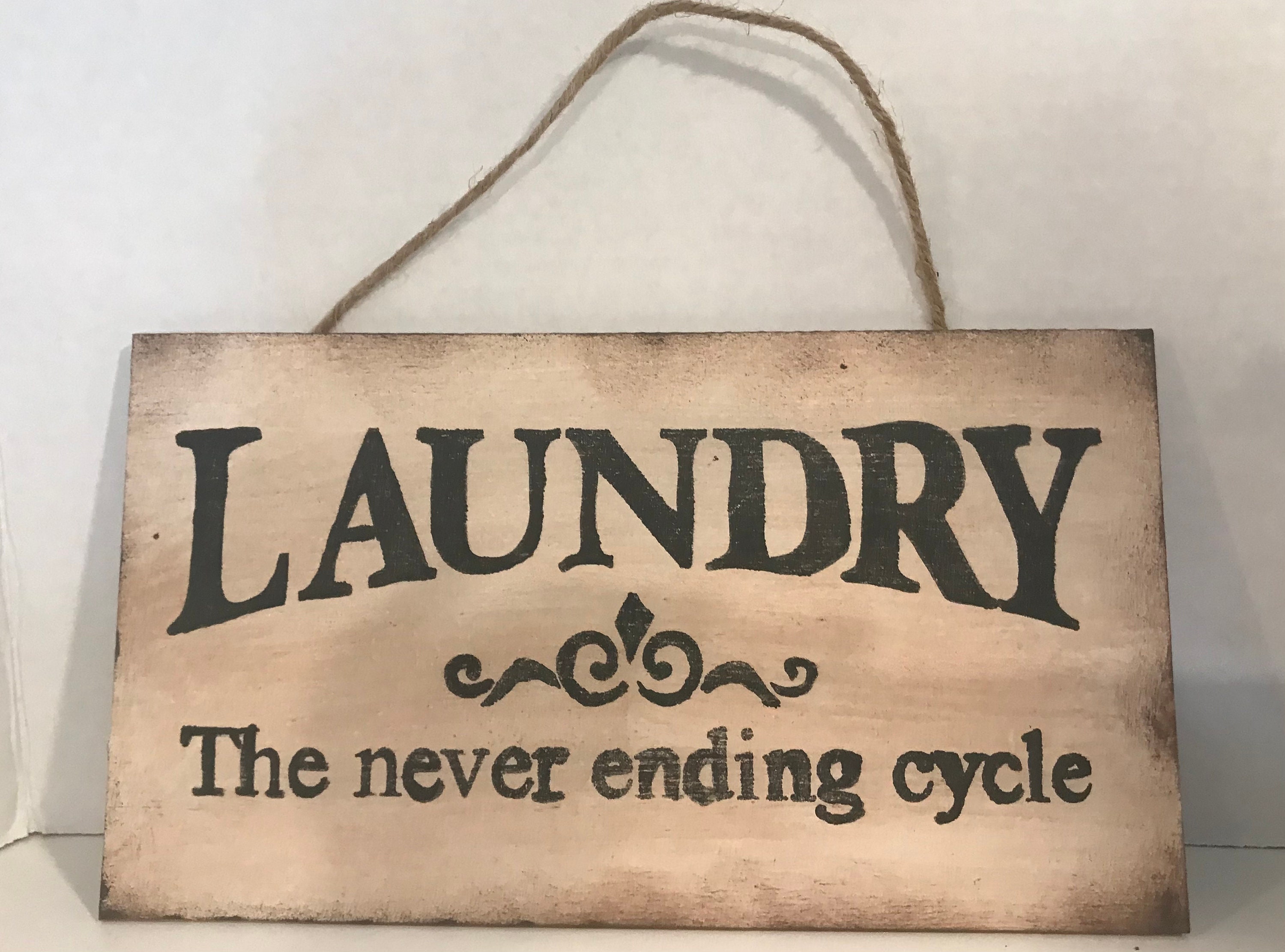 Wood Laundry Room Sign Funny Laundry Sign Stenciled Laundry Etsy