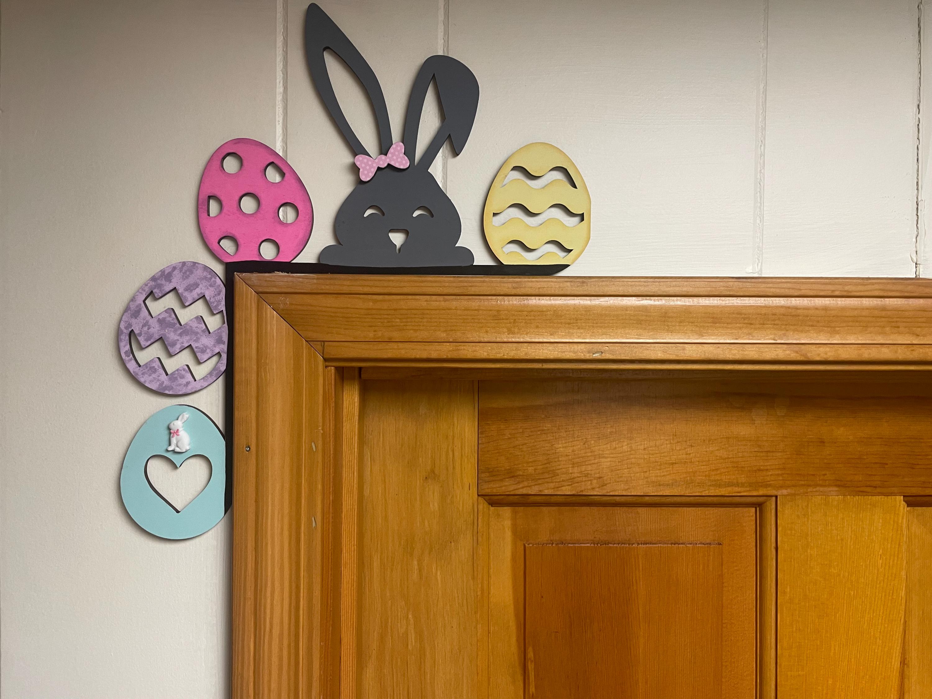 Easter Door Corners, Wood Cutouts for Easter, Easter Sign Door Trim ...
