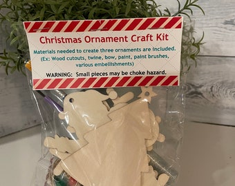 Christmas Ornament Craft Kit, Kids Christmas Activity Kit, Decorate Your Own Ornaments